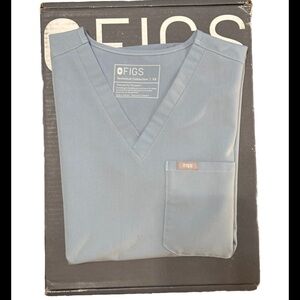 Figs Dusty Blue XS Catarina Top